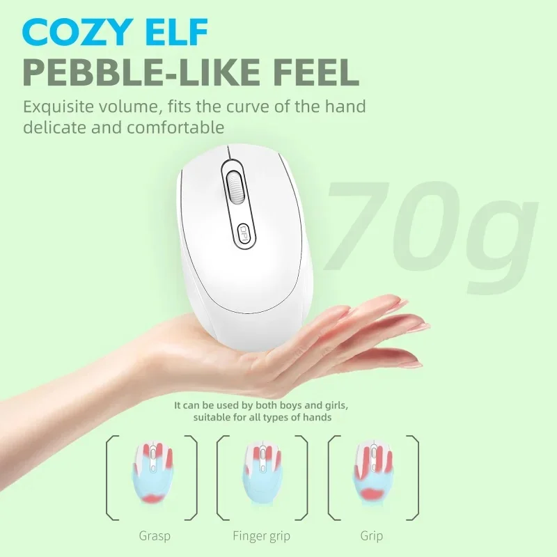 Rechargeable Bluetooth-compatible Wireless Mouse 2.4G Optical Mice with USB RGB 1600DPI Mouse for Computer Laptop PC Mute Mouse