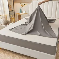 Housse de lit imperméable avec fermeture éclair, 6 côtés, protection de matelas tout compris, drap-housse antidérapant personnalisable 5