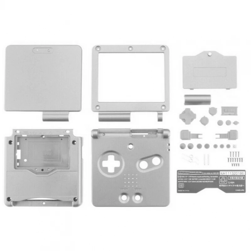 Nintendo Game Boy Advance Sp Gba Sp Sostituzione Argento # Nintendo Game Boy Advance Sp (Ags-001, Ags-101) Copertura Completa