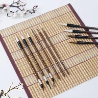 6/9/12/16Pcs Chinese Calligraphy Brushes Set with Roll-up Bamboo Brush Holder Painting Writing Kanji Art Watercolor Brush 2