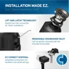 3/4HP Garbage Disposal,Feed Food Waste Disposer,Sink disposal,2-Stage MultiGrind Technology,removable baffle for easy cleaning 6