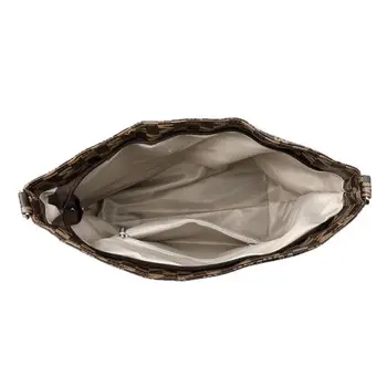 حقيبة كروس نسائية كلاسيكية، حقيبة كتف من الجلد الصناعي مع أجهزة ذهبية، تصميم بنمط 