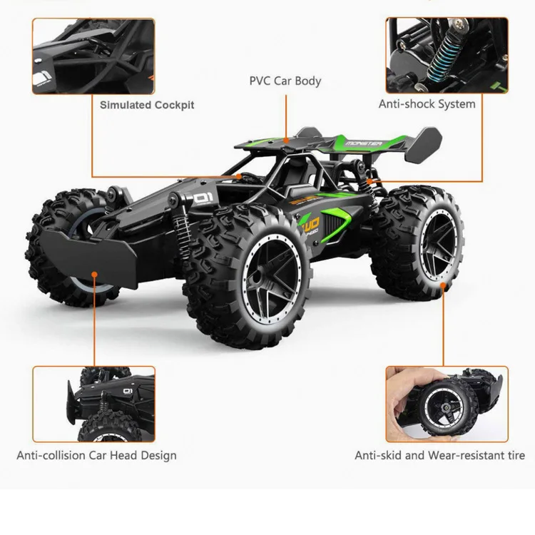 Wireless New 2.4g unexpectedly racing car 1:18 remote control speed car RC model car 15km/h competitive remote control car