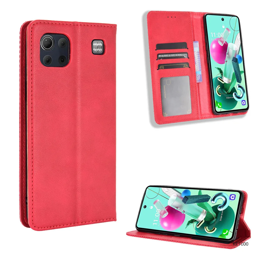 Custodia In Pelle Magnetica Per Lg K22 K31 K42 Q92 K92 Aristo 5 Plus Harmony 4 Style3 Velvet 5G Card Insert Wallet Clip Phone Shell