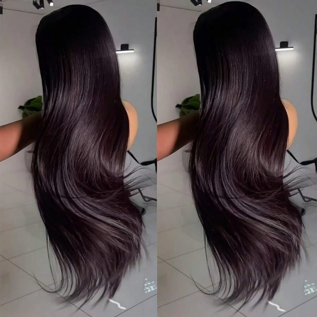 13x4 13x6 HD Transparent Lace Frontal Human Hair Wigs For Women Pre Plucked Brazilian 42 inches Straight 5X5 Lace Closure Wigs 1