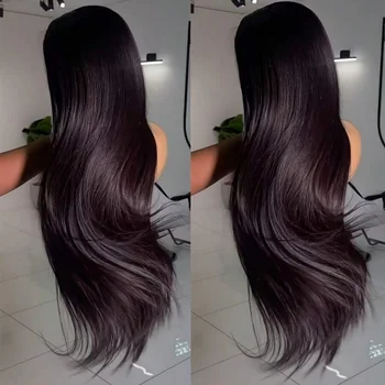 13x4 13x6 HD Transparent Lace Frontal Human Hair Wigs For Women Pre Plucked Brazilian 42 inches Straight 5X5 Lace Closure Wigs 1