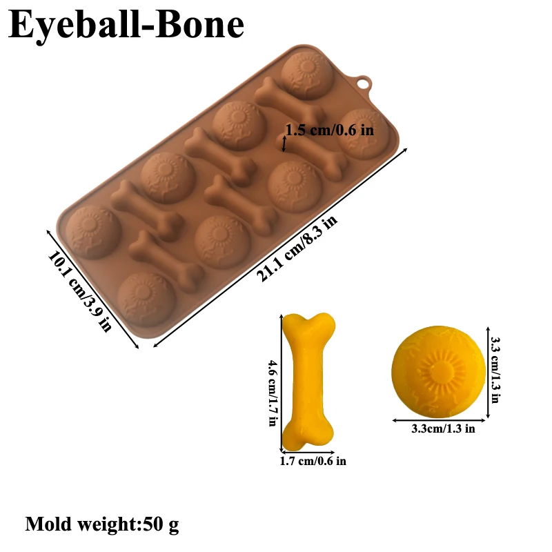 Halloween Silicone Cake Mold, Pumpkin Skull Bat Tombstone Ghost Spider Witch Shape Choc... - SKU HSCM1908 - UGI Packaging