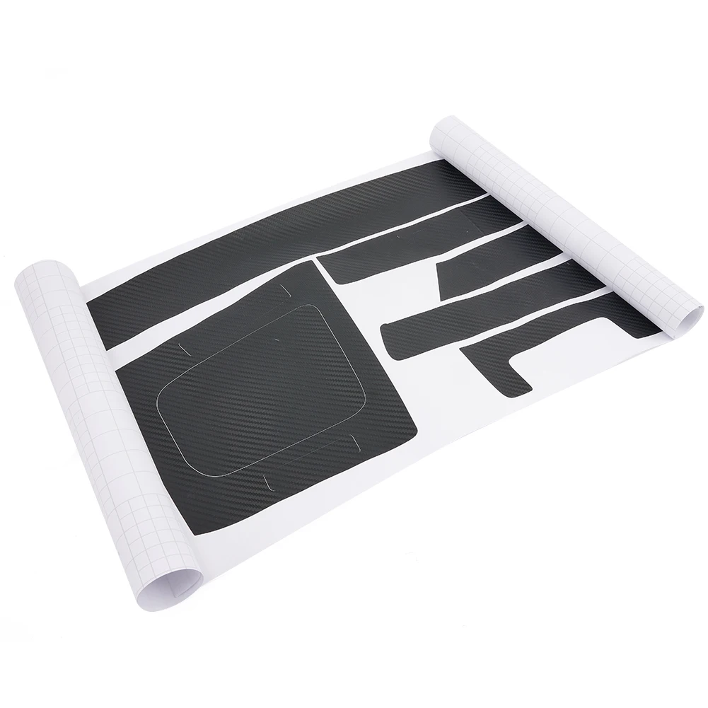 

High Quality New Car Sticker Car (LHD) 1 Set 3D Black Carbon Fiber Replacement Trims Dash Wrap Trim Decorative