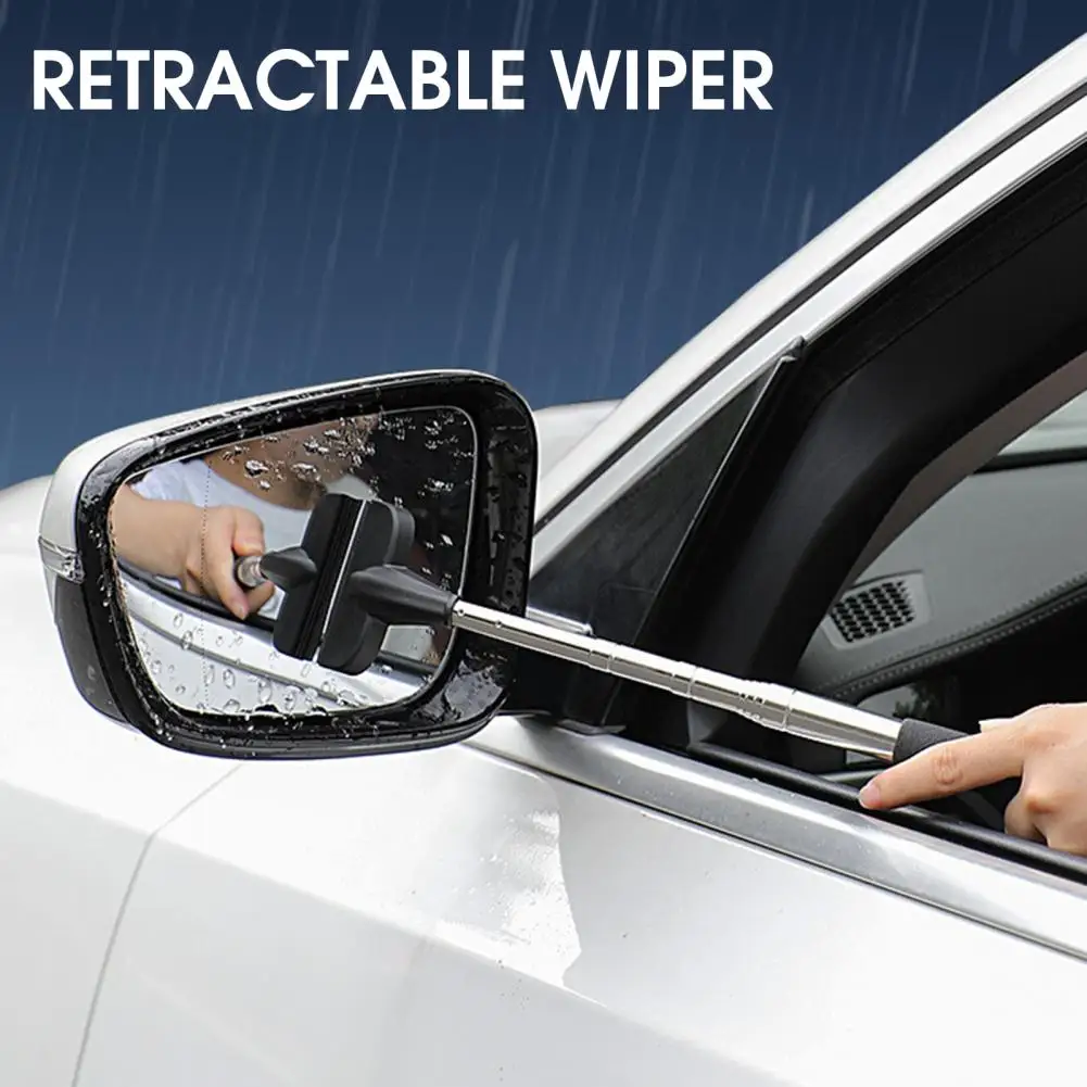 Car Rearview Mirror Wiper, Wing Mirror Cleaner Retractable Car