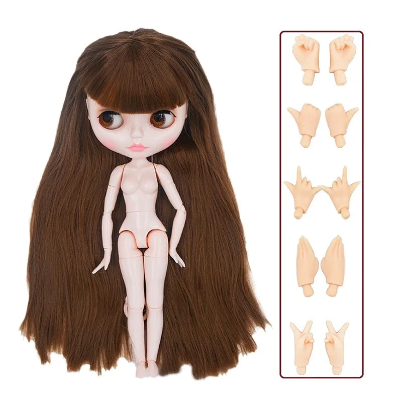 

Mini blyth Doll Nude Body 1/6 Bjd Dolls 30cm Anime Doll Full Set 19 Joint Movable Body Girls Dress Up DIY Toys Children's gifts
