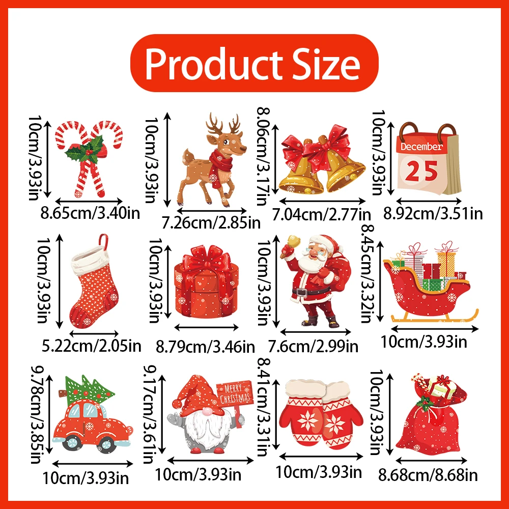 Christmas Gingerbread Man Paper Pendant Christmas Tree Pendant Ornaments Decoration New Year Home Decor 12pcs
