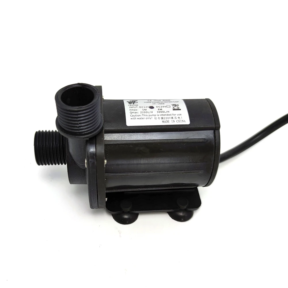 High Lift JT-1000B3 DC 12V 24V 2600~3000L/H 8M Submersible Brushless Small Water Pump liquid transfer pump submersible booster pump For Hot Water