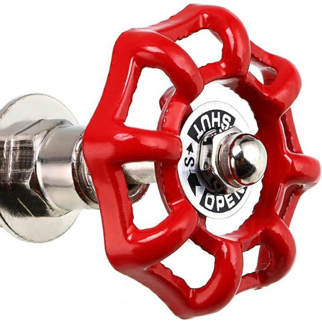 

Creative Industrial Water Pipe Jacket Hook Rack Wall Hook Country Style Clothes Towel Rack Hook Faucet Black, Valve Red