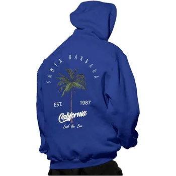 سويت شيرت بغطاء للرأس للرجال 2025، حروف بنمط مطبوع، نمط فضفاض مناسب، تصميم كتف منسدل، بلوفر بأكمام طويلة. 2