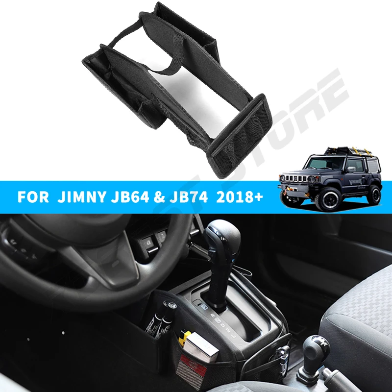 Stowing Tidying Car Gear Shift Storage Bag Organizer Vassoio Per Suzuki Jimny 2019 2020 2021 2022 2023 Jb64 Jb74 Container Bag