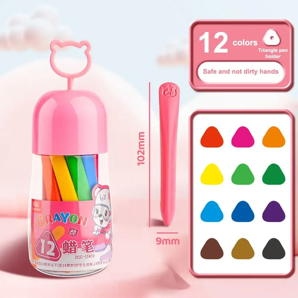 12/24/36/48Colors Plastic Plastic Crayon 12/24/36/48Colors Not Dirty Hands Colored Crayon Washable Erasable Wax Pencil Students 5
