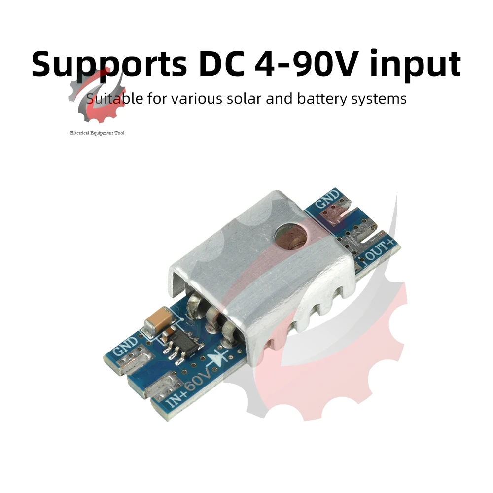 Modulo Diodo Ideale per Prevenzione Retrofusione Solare 20A DC 4-90V, Raddrizzatore a Bassa Caduta di Tensione con Dissipatore di Calore per Sistemi a Batteria - Image 4