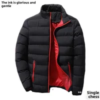 Oversize Men's down Coat Jacket Zipper Windbreak Warm Thick Casual Cotton Clothing for Men Regular Type Made in China