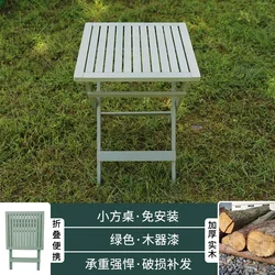 Compact Water - Resistant Folding Dining Set - Durable Wooden Table and Chairs (A6)