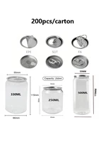 100 pots en plastique PET de qualité alimentaire avec couvercle facile à ouvrir SOT/EPE/FA – Contenant transparent cylindrique de 150 ml et en forme d'ampoule de 210 ml 2