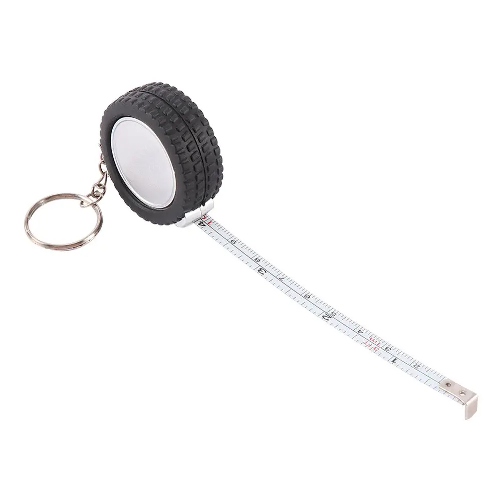 수납식 열쇠고리 타이어 모양 플라스틱 줄자 측정 도구 소프트 자 측정기