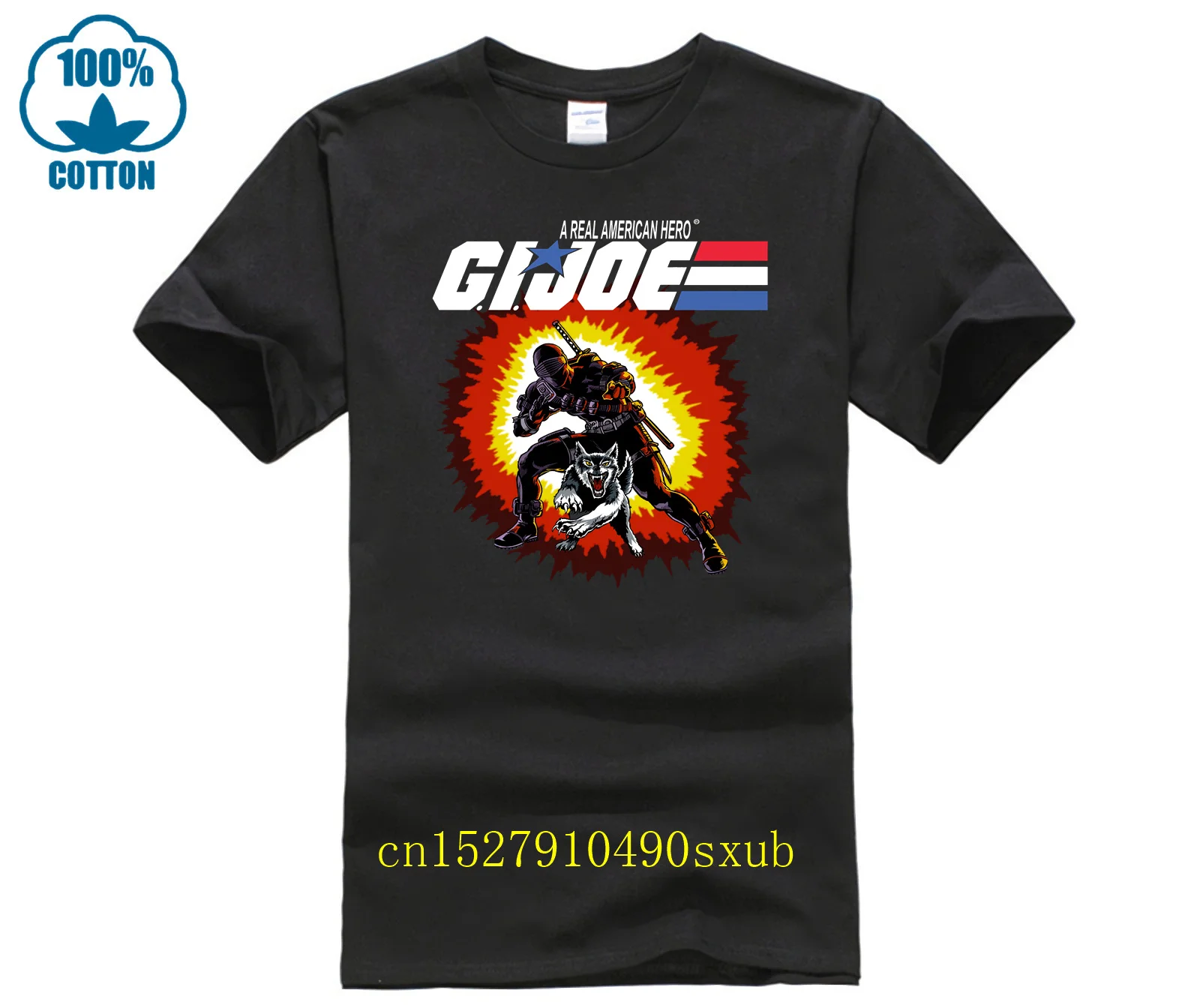 G.I. Joe Mens T Shirt Snake Eyes Classic Figure Art Gi Joe [Abbigliamento] Cartoon T Shirt Uomo Unisex New Fashion Tshirt