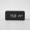 Digital Alarm Clock, Wooden LED Display, 3 Alarm Settings with Temperature Display, Bedroom, Office, Travel Desk Decoration 3