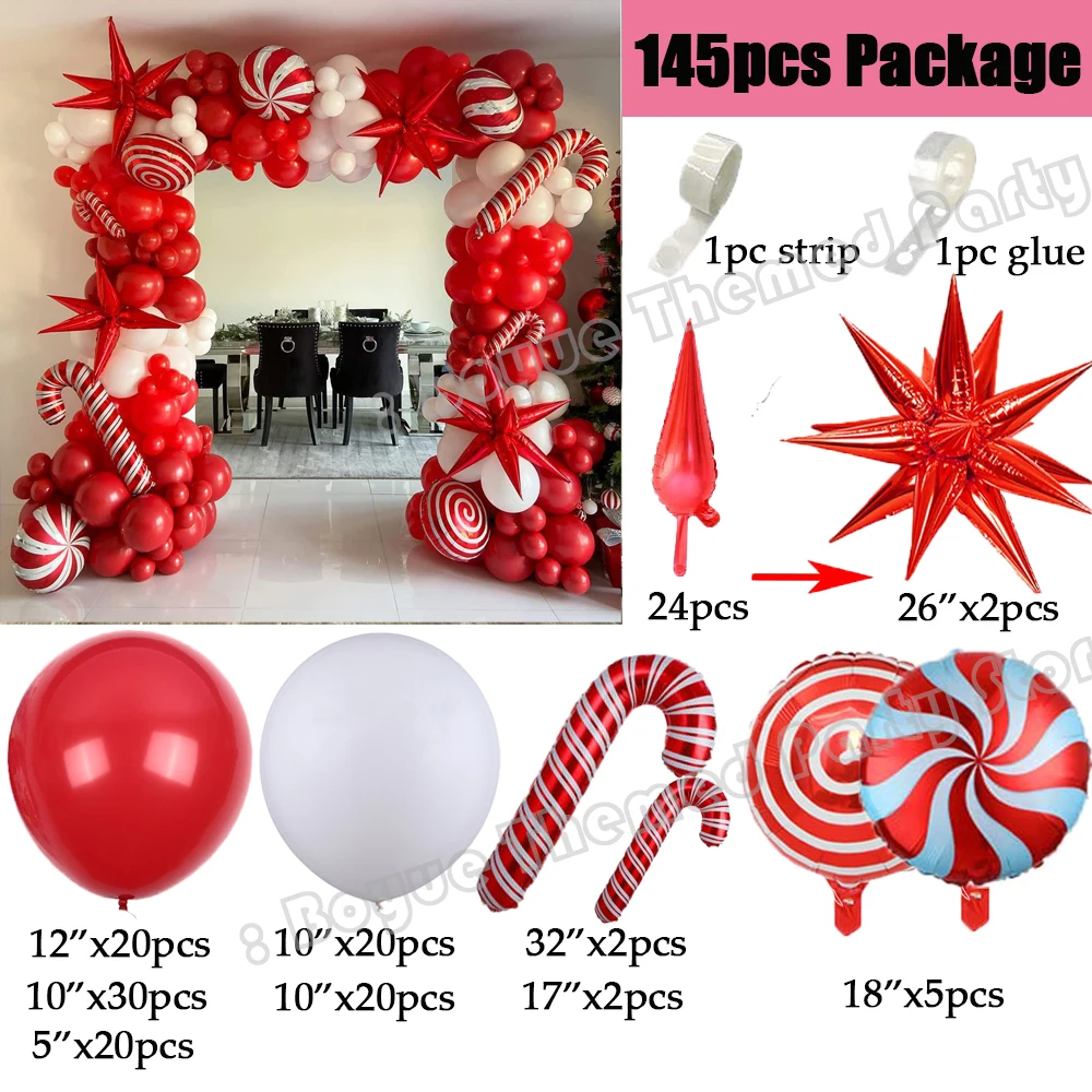 Kit de ballons en forme d'arche de noël, 97 pièces, guirlande en aluminium,  étoile explosive, décorations pour fête de noël et nouvel an, à faire  soi-même - AliExpress