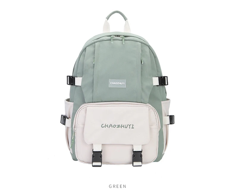 Backpack Female Junior High School Students 2022 New Diving Material Rainbow Korean Yersion INS