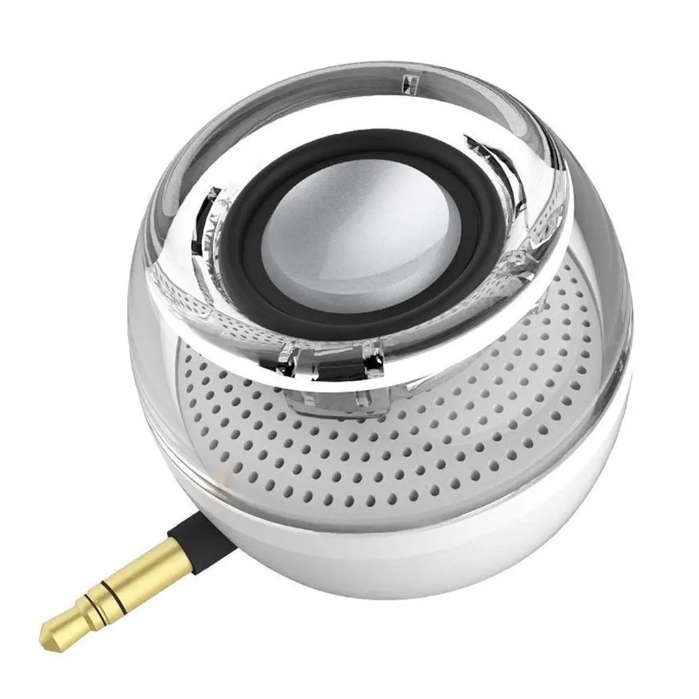 Mini Alto-falante Portátil sem Fio com ou mm Aux Tomada de Áudio Cristal Hi-fi 3d para Smartphone e Tablet
