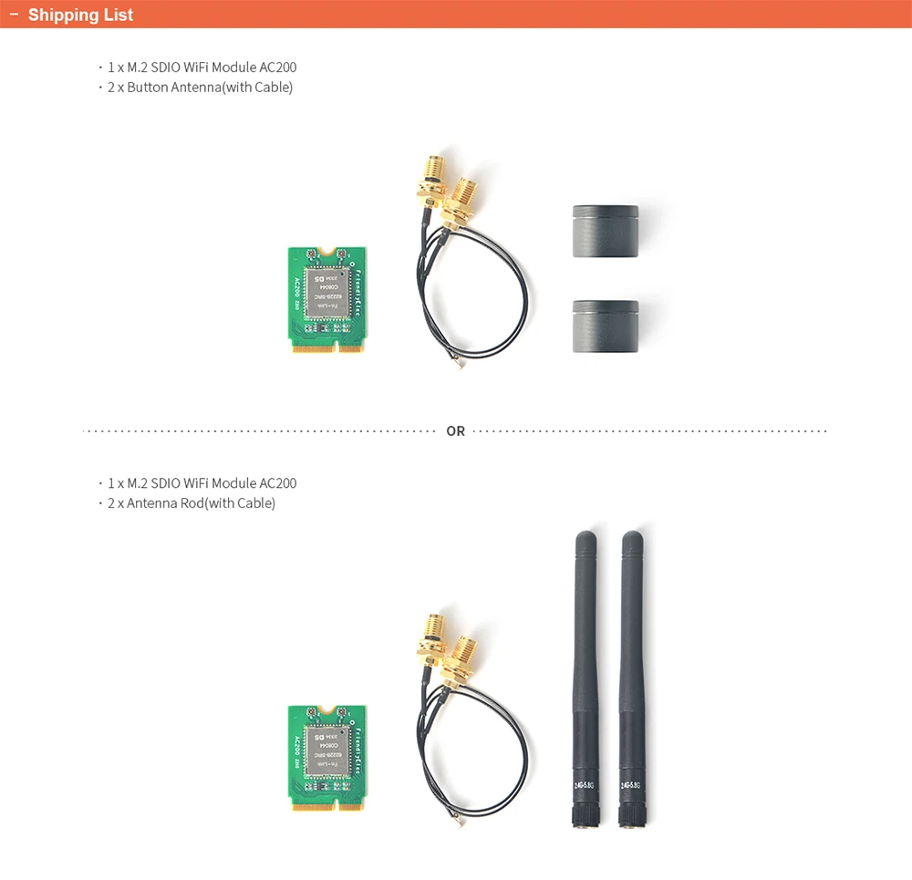 Dual-band M.2 SDIO WiFi Module AC200 Realtek RTL8822CS Chipset IEEE 802.11 a/b/g