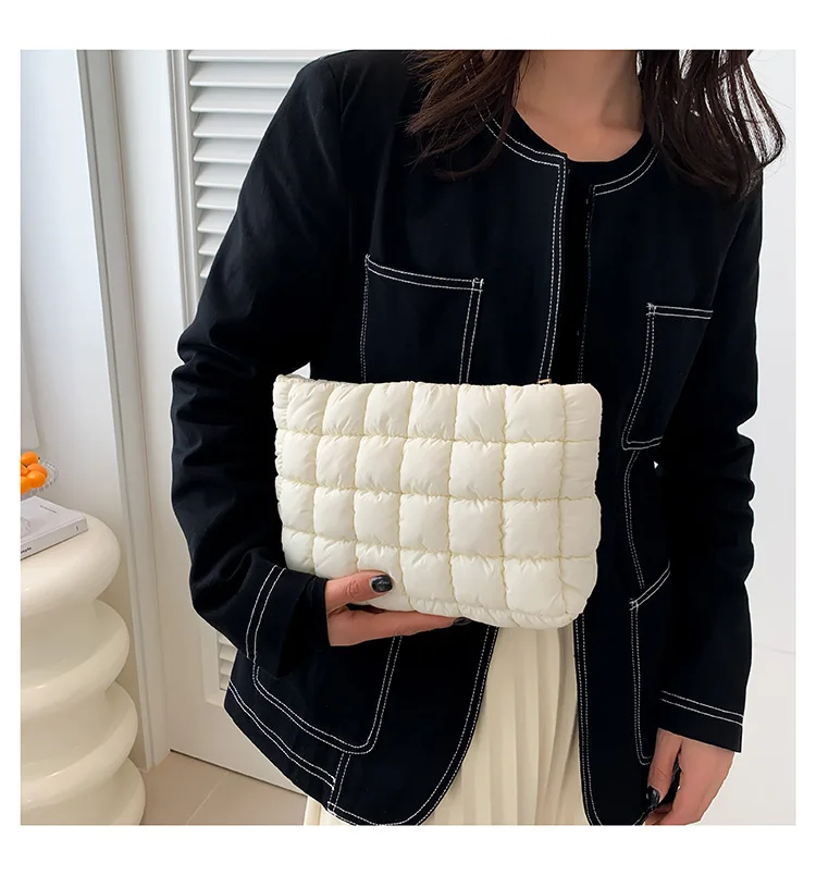 Wholesale Women Cosmetic Quilted Bag Square Makeup Storage Clutch Bags Simple Girl Lipstick Toiletry Organizer Small Handbag 6