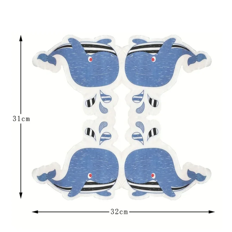 Children's Cartoon Whale Shaped Colourful Printed Napkin Decorative Paper Napkin Mouth Cloth Birthday Party Dessert Placemats