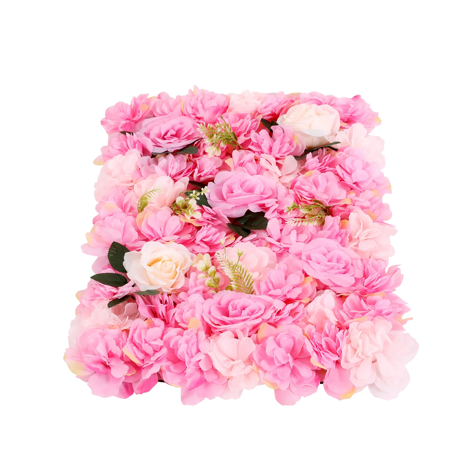 12er-Pack Rosenblütenwand, Künstliche Blumen-Kulisse, Dunkelrosa Dahlie und Aalgras-Set, Hochzeits- und Party-Fotokabinen-Dekoration – Detail 3
