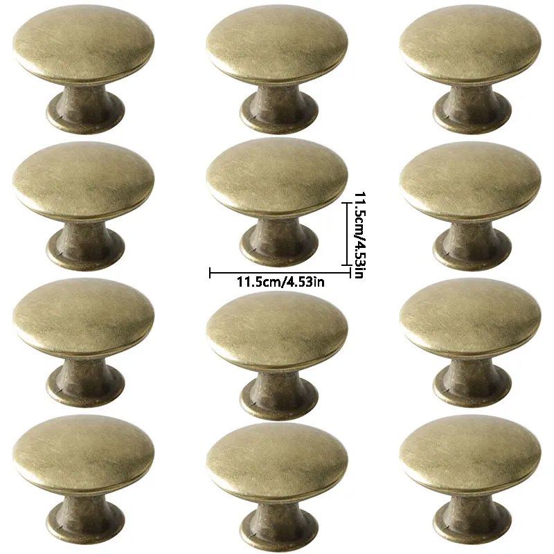 Furniture Knobs 12Pcs Round Door Knobs Cabinet Handles Cupboard Drawer Kitchen Bathroom Fashion Furniture Hardware Accessories