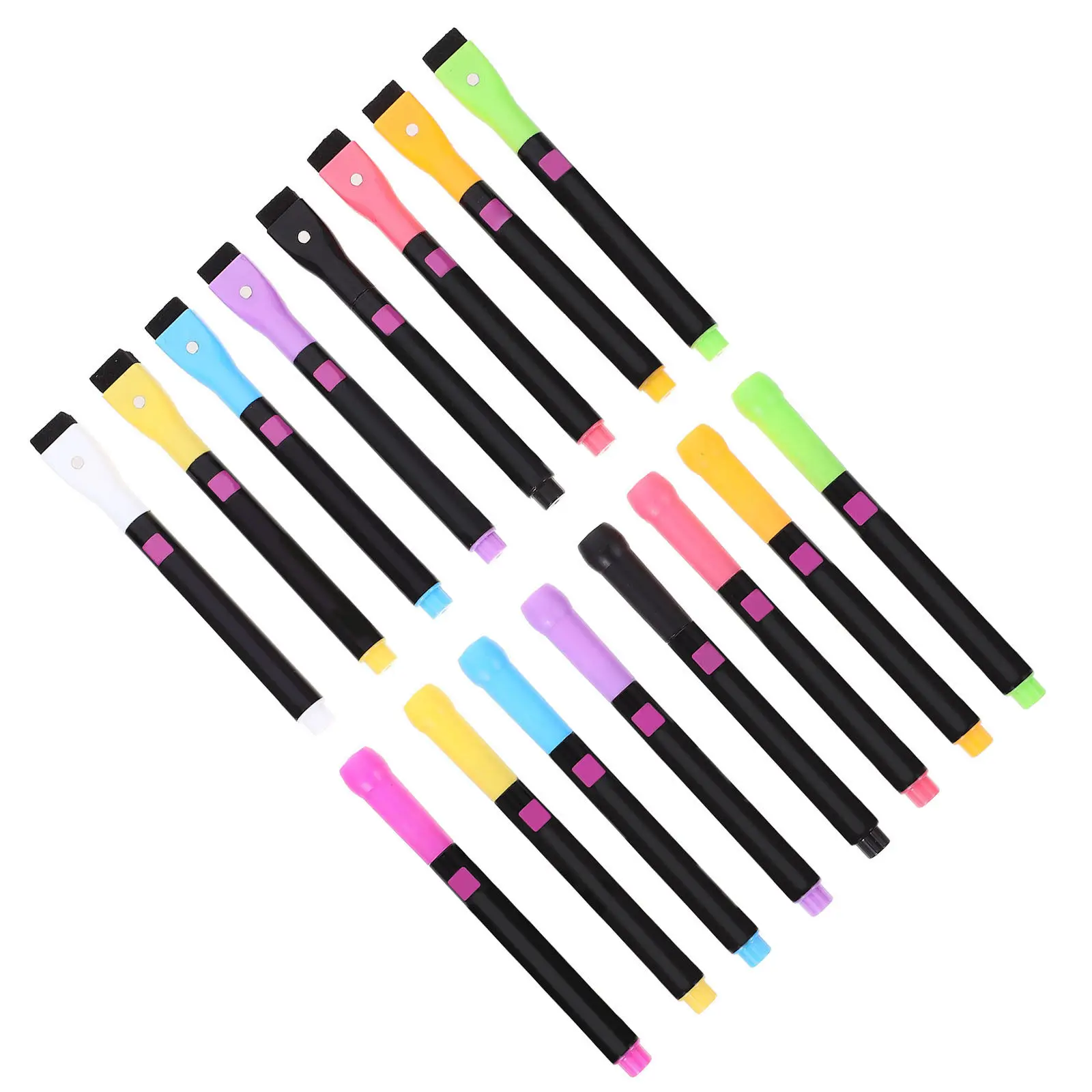 16Pcs LED 보드 분필 마커 휴대용 액체 분필 펜 학교 유치원 사무실을위한 지울 수있는 칠판 쓰기 마커
