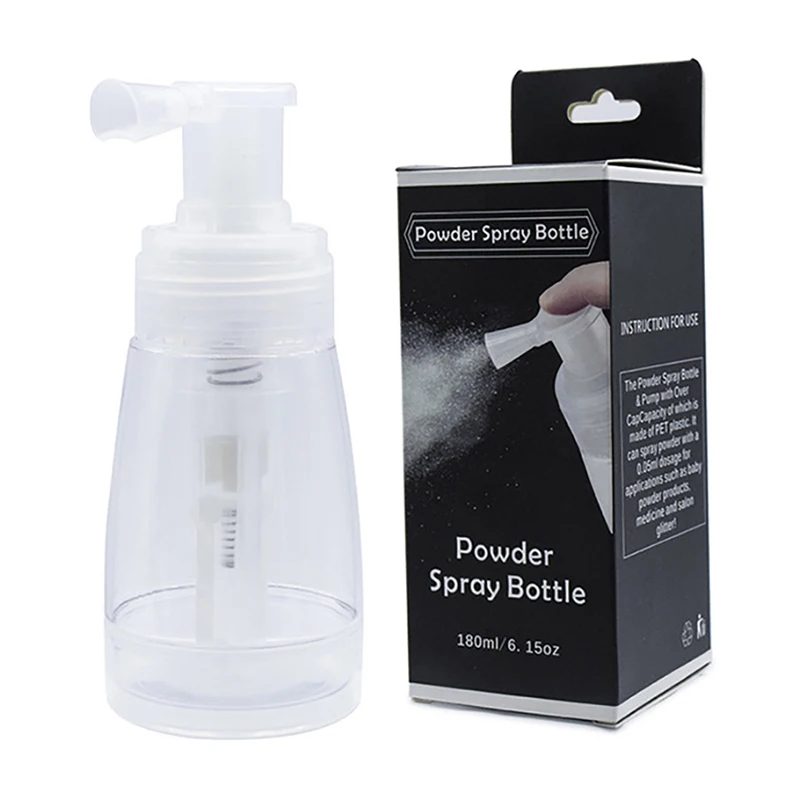 

180ml Refillable Bottles Travel Talcum Powder Transparent Plastic Perfume Atomizer Empty Small Spray Bottle Free Safe Dropship