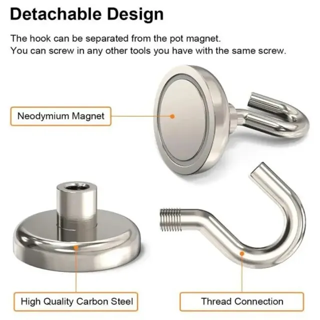 Magnetic Storage Hooks Set 4
