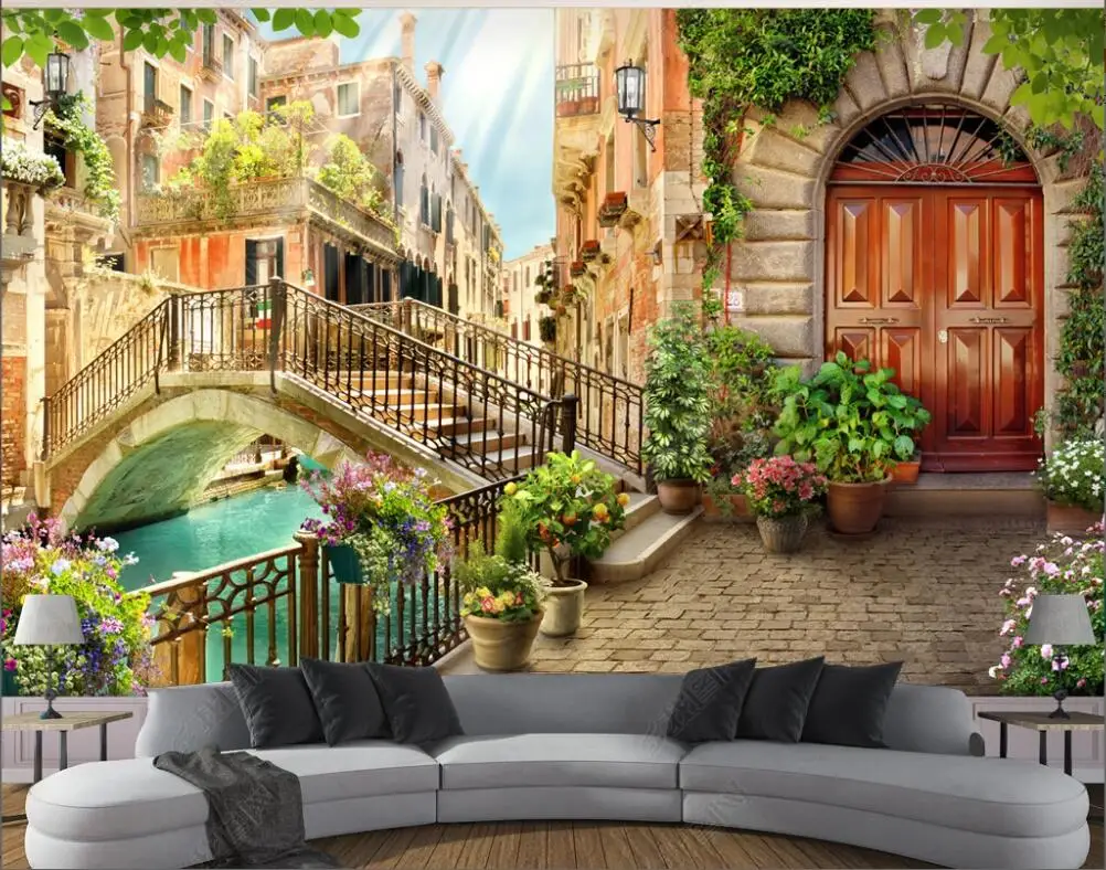 

custom mural 3d photo Wallpapers Beautiful Venice Architecture Landscape decor background wallpaper for walls 3d living room