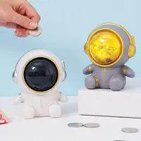 Astronaut Night Light Piggy Bank Bedside Decor Lamps Creative Figurine Coin Money Saving Box Toy For Kids Birthday Gifts 1