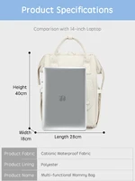 PANGDUBE Baby Nappy Bag with 2pcs Stroller Hooks Mummy Bag Backpack Waterproof Outdoor Travel Mommy Maternity Bag for Baby Stuff 2