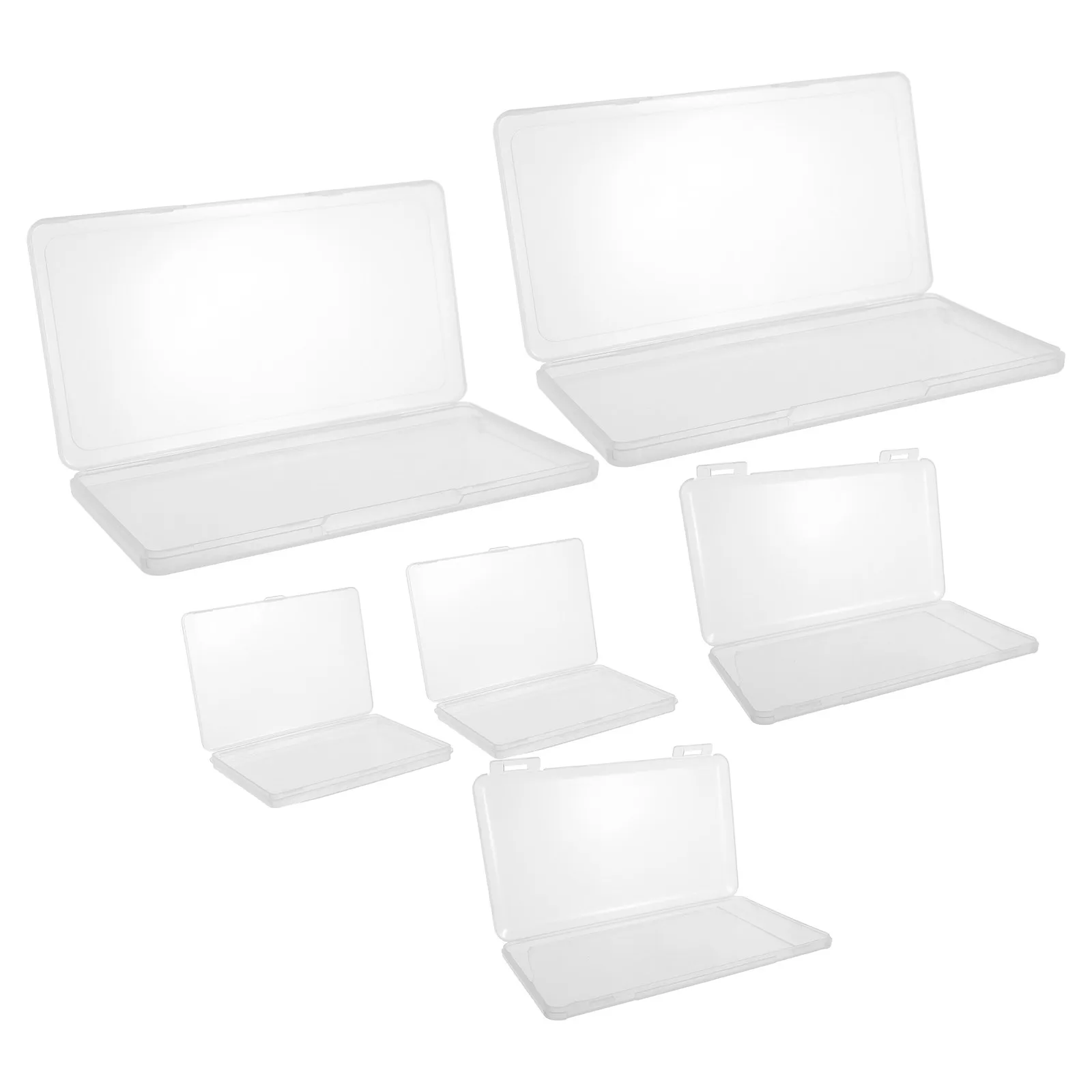 6Pcs 미니 수채화 팔레트 상자 휴대용 투명 공예 페인트 보관 용기 여행용 밀폐 컬러 주최자