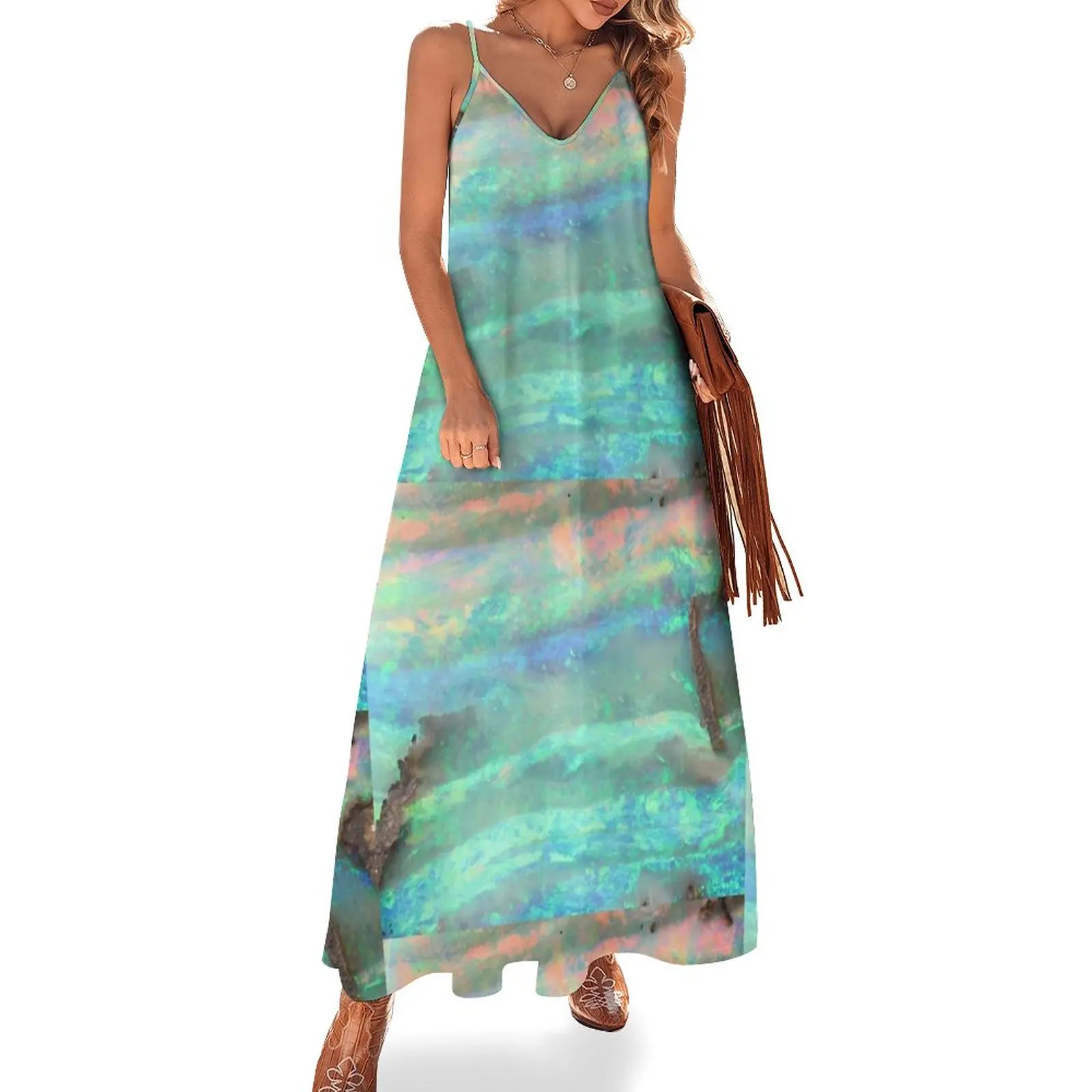 

Firey Opal Sleeveless Dress women's evening dress 2024 Women's summer suit Women dresses summer