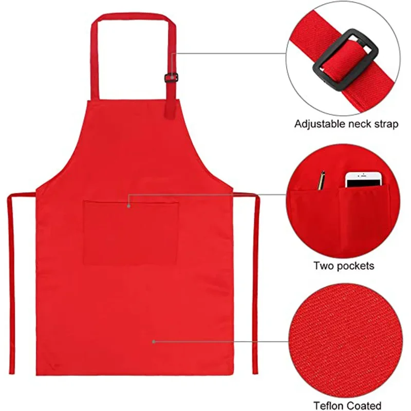 Children Baking Chef Apron Front Pocket Bib Boys Girls Apron Kitchen Craft Kids Apron Painting Cooking Baby Pinafore+Hat Sets 2