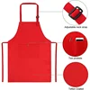 Children Baking Chef Apron Front Pocket Bib Boys Girls Apron Kitchen Craft Kids Apron Painting Cooking Baby Pinafore+Hat Sets 2