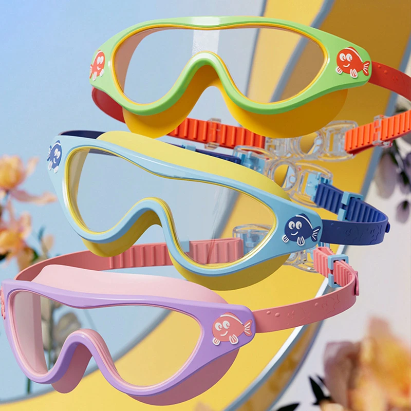 

Swimming Goggles for Kids Waterproof and Anti Fog HD Diving Goggles Boys Girls Transparent PC Lenses Soft Frame Swim Equipment