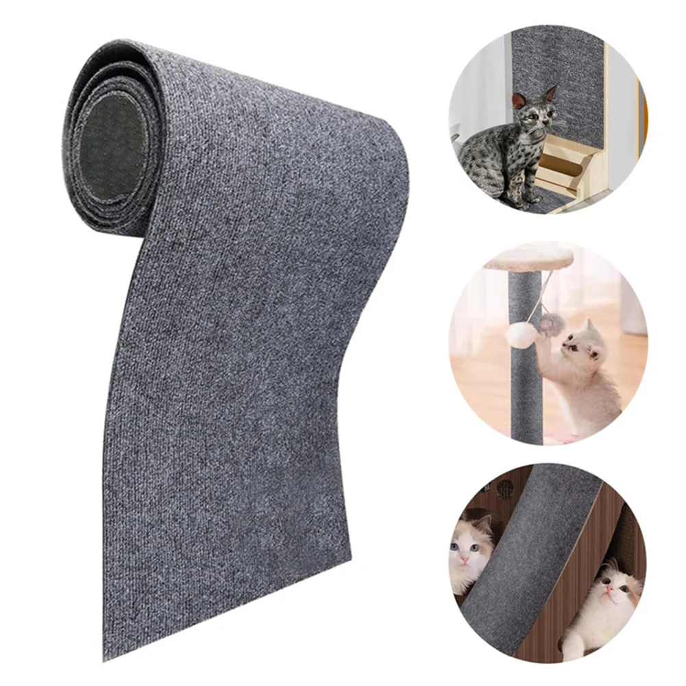 

Self-adhesive Carpet Mat Gray Self Adhesive Felt Fabric Drawer Liner for Cat Scratching Board Cat Tree Racks Cat Grab Columns