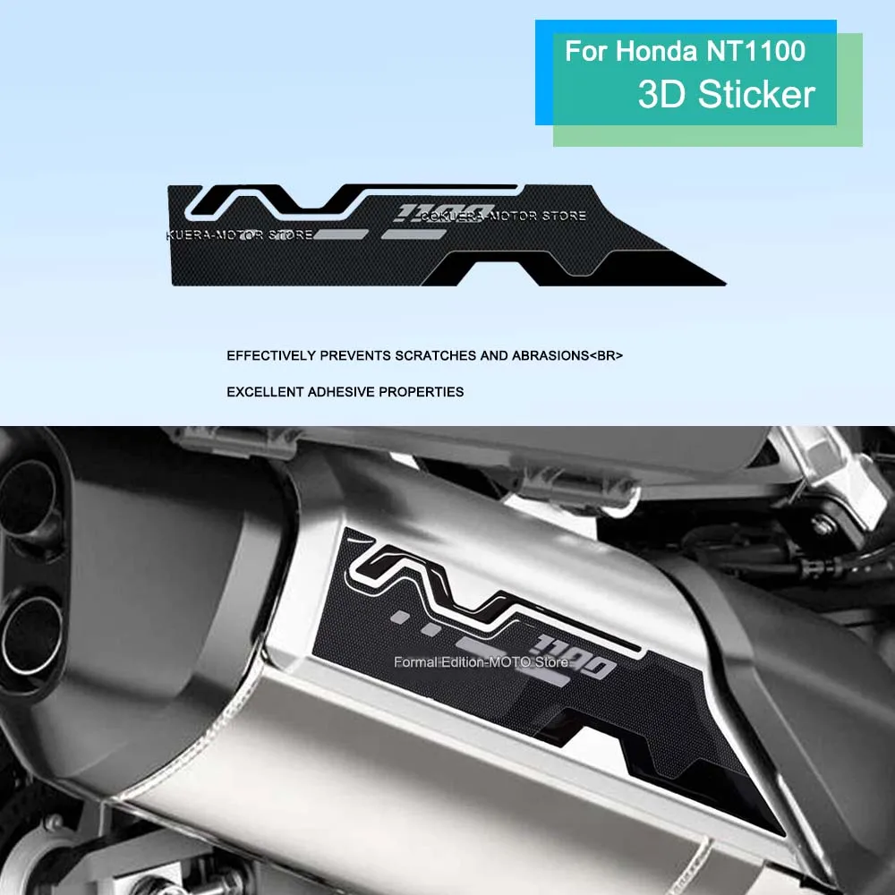 For Honda NT1100 2022-2023 3D Resin Stickers Waterproof and Scratch-Resistant Motorcycle Protection Silencer Rear Body Stickers