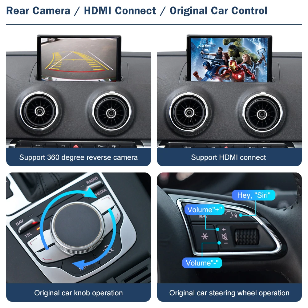 アクセサリー car play Fo r Audi A3 2013-2018 Road Top Wireless Carplay Android Auto for Audi A3 2013-2018