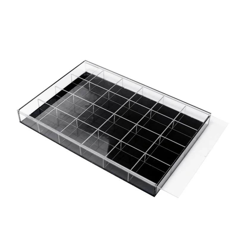 Acrylic Jewelry Tray Showcase Display Organizer Holder Dividers for Stud Drop Earring,Watch,Bead,Trinket Storage Box Dish Drawer 6